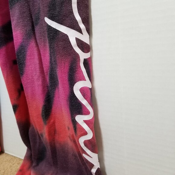 Victoria's Secret PINK sweatpants Large Supernova Tie Dye script logo colorful - Picture 7 of 15